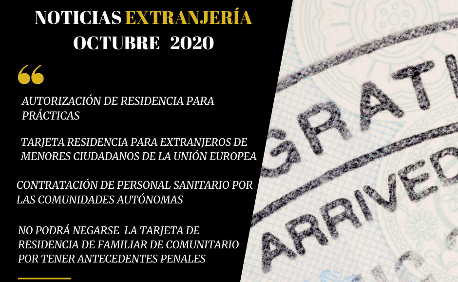 RESUMEN DE NOTICIAS EXTRANJERÍA / OCT. 2020