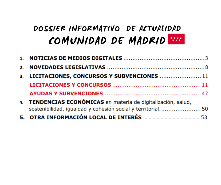 Información de actualidad. Comunidad de Madrid